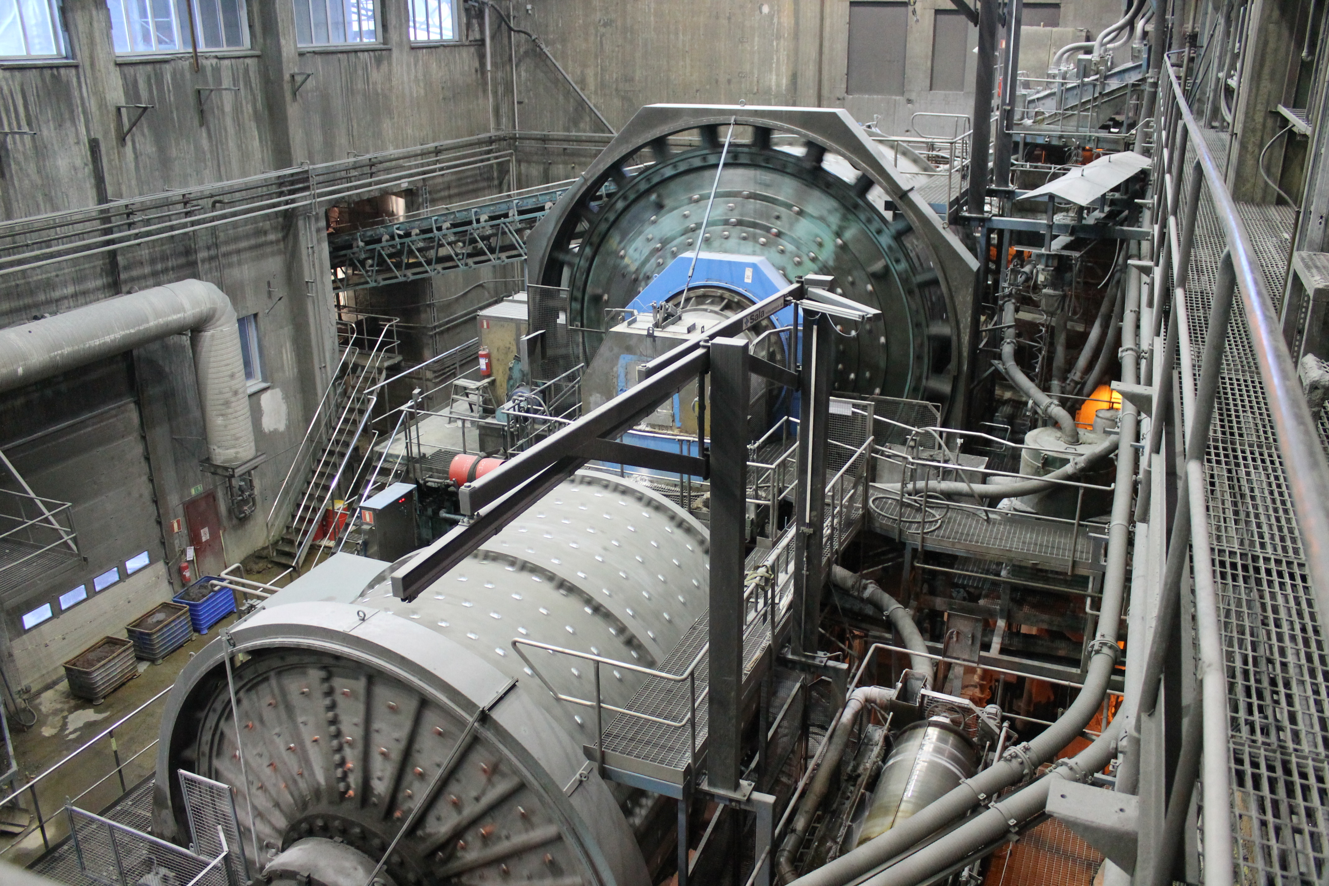 Two tumbling mills in industrial environment Two tumbling mills in industrial environment