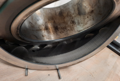 Close-up of a damaged bearing Close-up of a damaged bearing